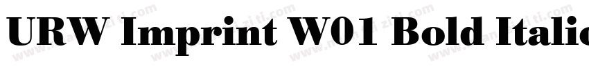 URW Imprint W01 Bold Italic字体转换